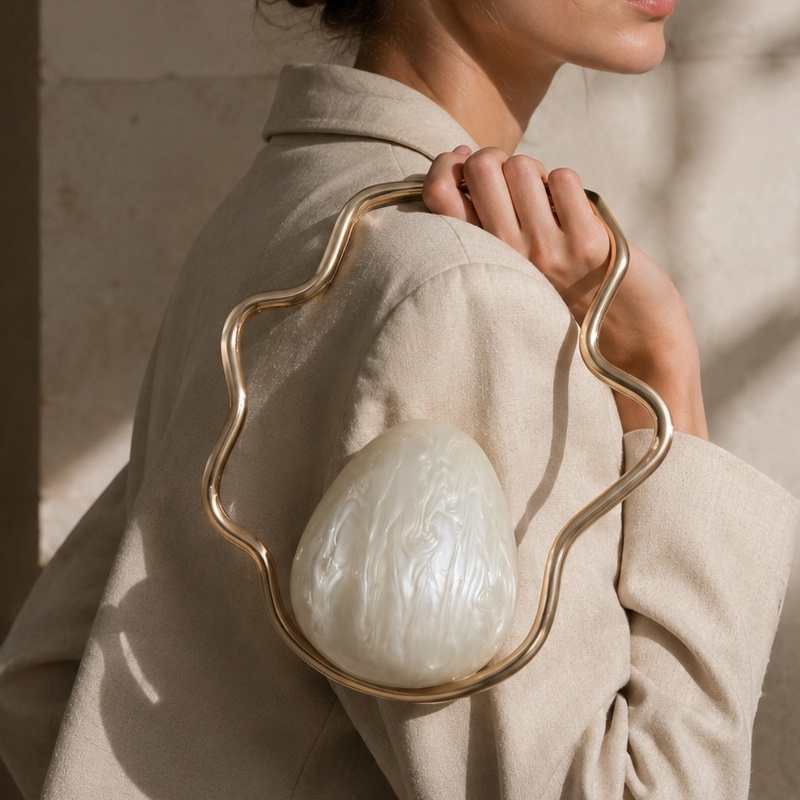 Luxury Bags Collection - Women mini Acrylic Egg Bag Cute