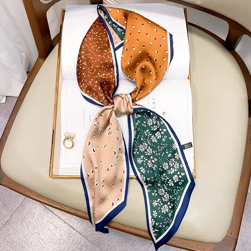 Design Print Skinny Scarf Plai - Luxury Bags Design review and price