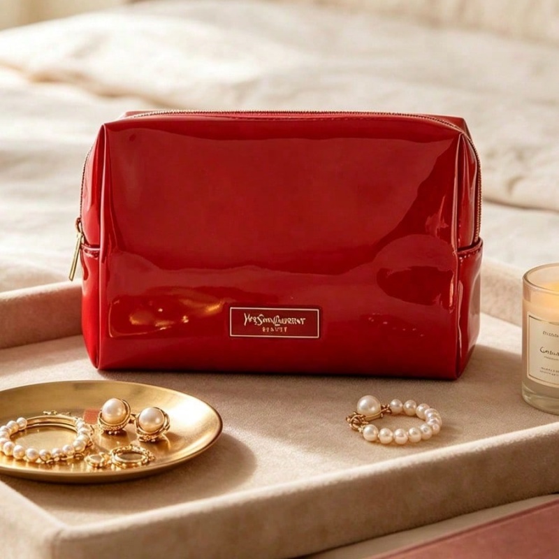 YSL BEAUTE Red Faux Leather Ma - Women Luxury Bags Ysl review and price