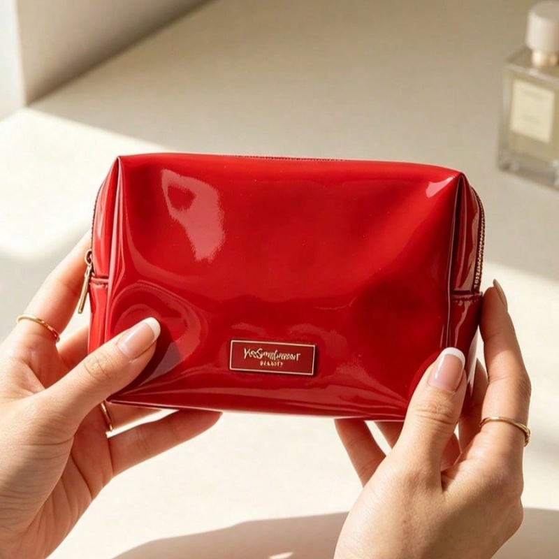 YSL BEAUTE Red Faux Leather Ma - Women Luxury Bags Ysl review and price