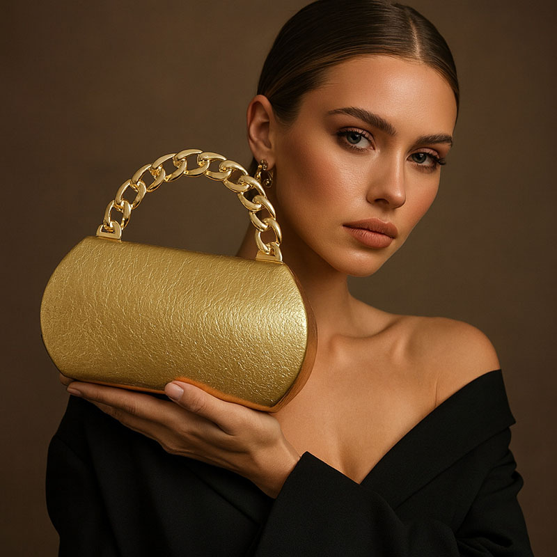 Luxury Gold Metal Buckle Box C - Luxury Bags Vendor review and price