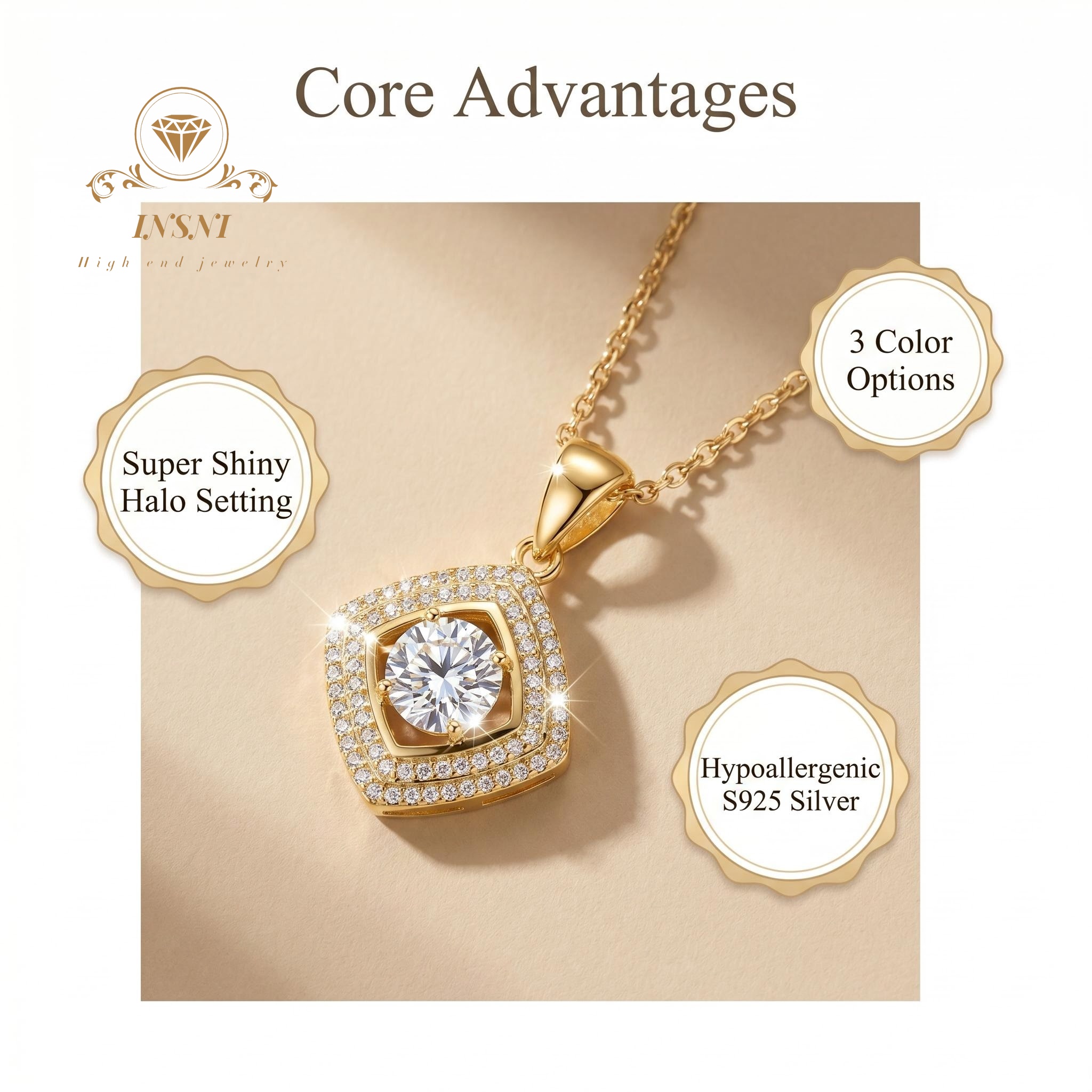 S925 Silver Smart Moissanite S - Luxury Bags Affordable review and price