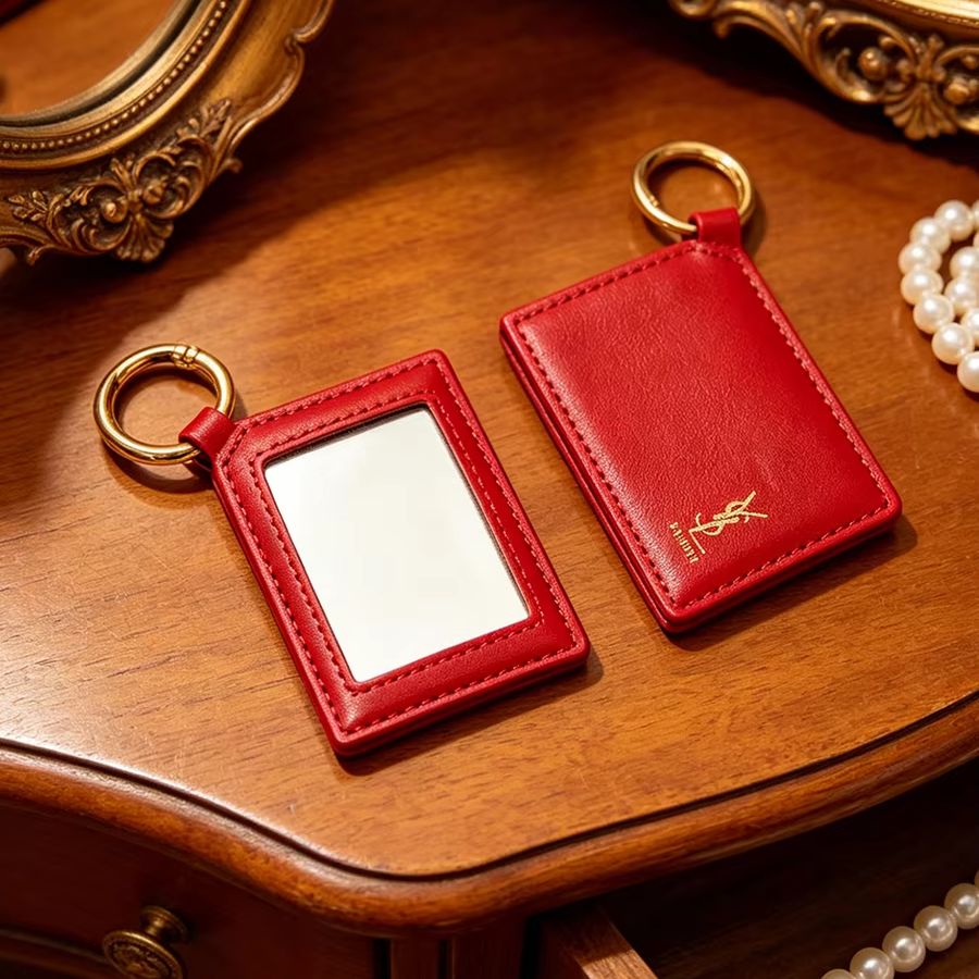 YSL Red Leather Square Mini Po - Women Luxury Bags Ysl review and price