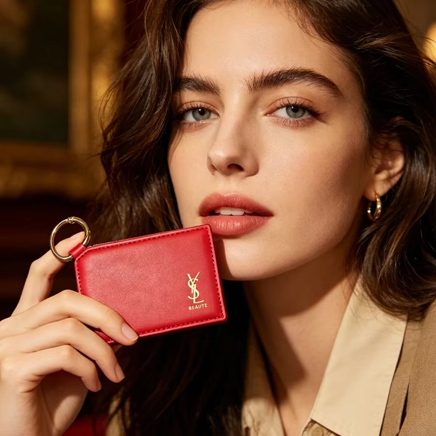 YSL Red Leather Square Mini Po - Women Luxury Bags Ysl review and price