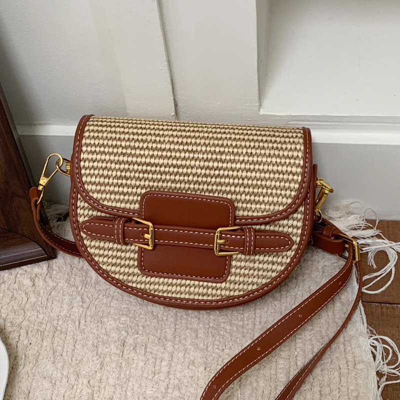 England Style Mini Straw Saddl - Luxury Bags Design review and price