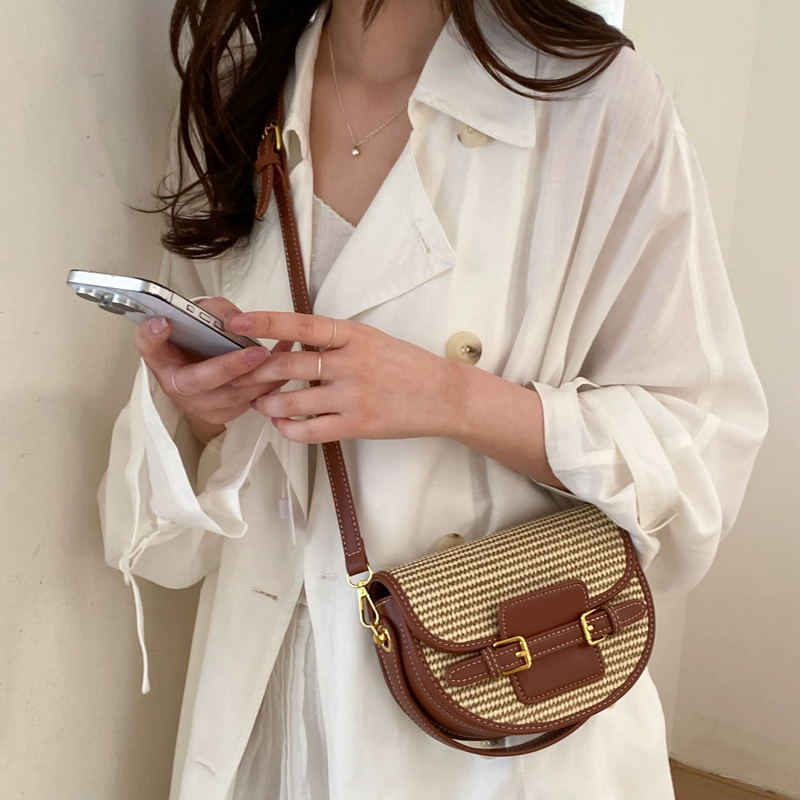 England Style Mini Straw Saddl - Luxury Bags Design review and price
