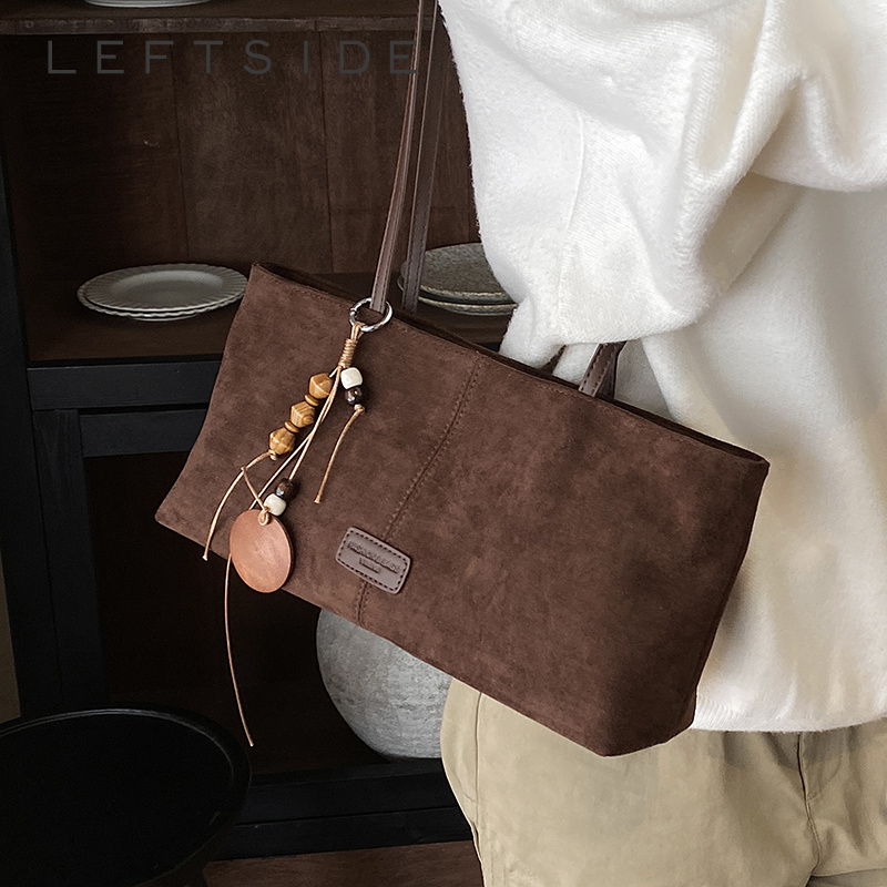 LEFTSIDE Retro Suede Shoulder  - Luxury Bags 2026 Trends review and price